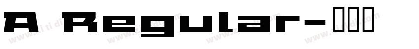 A Regular字体转换